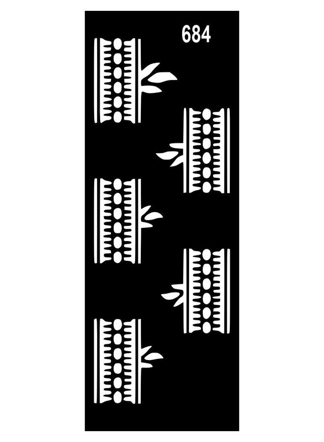 Komstec Premium Mehndi Stencil Stickers for Easy Learning and Practice Kids can decorate notebooks, drawings, or school projects with Stencil stickers - Image 1